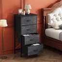Sweetcrispy 4 Drawer Dresser, Tall Storage Cabinet for Bedroom and Closet, 11.8"D x 17.7"W x 37.5"H