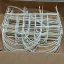FOREHOGAR Decorative White Garden Fence Border 18in X50ft Outdoor Metal Wire Garden Fencing Flower Bed Folding Fences Panel Patio Edging Landscape for Yard