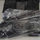 Greatever Snorkel Fins Adjustable Buckles Open Heel Swim Flippers Travel Size Short Swim Fins for Snorkeling Diving Swimming Adult Men Womens (Black)