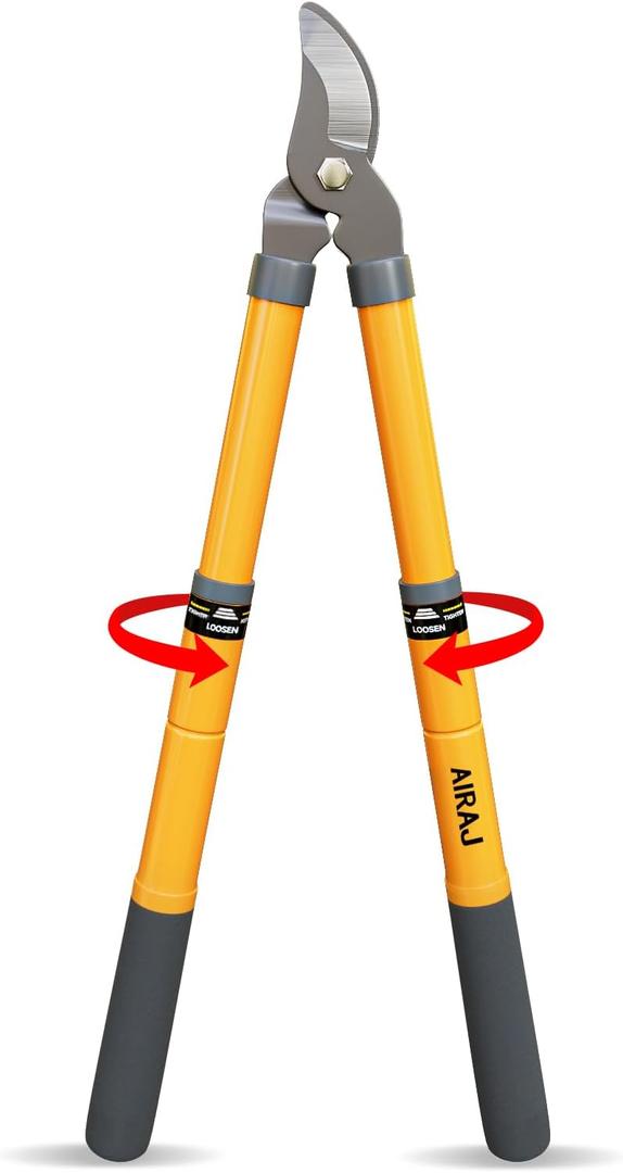 AIRAJ 16-24'' Extendable Loppers for Tree Trimming | Branch Cutter with 1.5 Cutting Capacity | Loppers for Gardening | Garden Shears