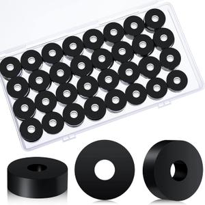 Thick Rubber Washers 3/4 Inch OD x 1/4 ID x 1/4 Inch Thickness Black Rubber Bushing Spacer Flat Washers(50 Pack)