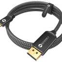 Warrky USB C to DisplayPort Cable for Office and Gaming (8K 60Hz, 4K 240/144Hz) Aluminum Type-C to Display Port Cord [Thunderbolt 3/4 Compatible] for MacBook Pro/Air, iPhone 15 Series, iPad -10ft (Grey)