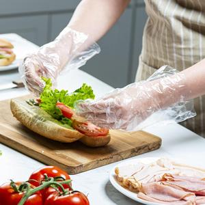 Comfy Package Disposable Poly Plastic Gloves for Cooking, Food Prep & Food Service, Latex & Powder Free- One Size Fits Most (500)