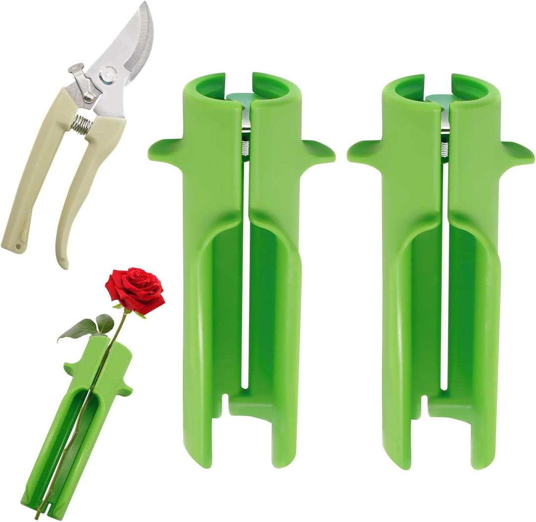 2pcs Rose Thorn Stripping Tools and 1pcs Florist Scissors, Thorn Remover, Flower Leaf Remover, Rose Thorn Remover for DIY and Gardening Work