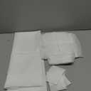 Rose Home Fashion Voile French Door Curtains Set of 2 Panels, Sidelight Curtains for Front Door with Tieback, Privacy Sheer Doorway Light Filtering Panels, White, W40 x L72