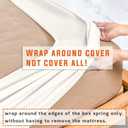 Twin Six Premium Bed Box Spring Cover, Twin/Twin XL Size, Update Bed Skirt, Mattress Protector Encasement, Ivory