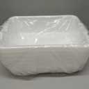 5-Pack Commercial Bus Tubs Box/Tote Box, White Plastic Storage Bin with Handles/Wash Basin Tub (8 Liter)