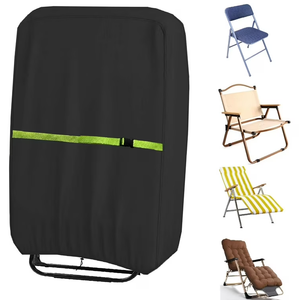 Outdoor Zero Gravity Folding Chair Cover 600D Waterproof Patio Foldable Lawn Lounger Recliner Chair Covers Patio Furniture Covers - 1 Pack 28" W x 14" D x 43" H Black