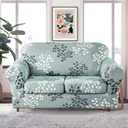 Lamberia Printed Sofa Cover for 2 Cushion Couch High Stretch Sofa Slipcovers 3 Piece Loveseat Slipcover with Two Separate Cushion Covers Elastic Bottom Floral Pattern (Fall, Loveseat)