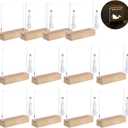 Led Wooden Acrylic Light Base and Blanks (12) - 7'' Led Acrylic Night Lights with USB Cables