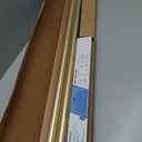BlastHome Non-Adjustable Luxury Curtain Rods for Windows, 1 Rod Set, 9 foot Fixed Length (Two Rods Connect for a Seamless Look), Brushed Gold