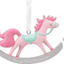 2 x Hallmark Santa and Presents Baby's First Christmas 2023 Picture Frame Christmas Ornament