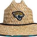 NFL Team Logo Americana Floral Lifeguard Beach Straw Sun Hat (Beige, M)