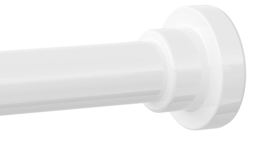 Shower Curtain Rod, 1" Diameter Heavy Duty Tension Shower Rod, Non Slip Adjustable 28-74 inch No Drilling Shower Curtain Rods Spring Tension For Bathroom, Shower Stall, No Rust, Black