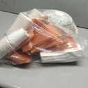 700 Pcs Disposable Dinnerware Set for 100 Guests Include 200 Paper Plates, 300 Plastic Silverware, 100 Paper Cups, 100 Napkins for Wedding Birthday Party Supplies (Black Gold Pattern)