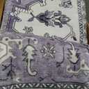 OPPODREAM Soft 8'x10' Area Rugs, Washable Rugs 8'x10' with Non Slip Backing, Faux Cashmere Low-Pile 8' x 10' Carpet, Purple