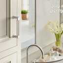 Amerock Balata 3-3/4 inch (96mm) Center-to-Center Polished Nickel Cabinet Pull, BP37623PN