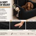 ALL GOOD PET SUPPLIES Dog Car Seat for Small/Medium Dogs Under 35lbs, Soft Booster Car Seat with Detachable Washable Cover and Cushion, Puppy Dog Car Bed, Black