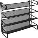 Spice Rack Spice Organizer 4 Tier Kitchen Spice Rack Organizer for Countertop Desk Organizer Shelf Spice Rack Organizer for Cabine Spice Shelf Spice Rack Organizer, Black