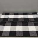 Buffalo Plaid Outdoor Rug 35.4'' x 59'' Black and White Front Door Mat Front Porch Rug Layered Welcome Door Mat for Front Porch Decor, Front Door, Farmhouse Decor,Entryway,  3' x 5' (Rectangular), Black and White Plaid