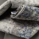8x10 Area Rugs for Living Room Washable Bedroom Dining Room Blue Grey