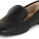 Black Faux Leather Amazon Essentials Loafers Size 9.5 Women