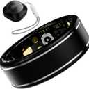 Fitness Tracker Ring for Men Women  Smart Ring with Heart Rate, SpO2, Blood Pressure, Sleep Monitoring, Step & Calorie Counter, 5ATM Waterproof, No Subscription Fee (Black, 11)