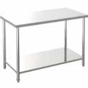 Hipicute Stainless Steel Work Table 60 x 24 x 35 Inch with 2-Tier Storage, Adjustable Undershelf and Pre-installed Galvanized Feet, 660LBS NSF Commercial Table for Prep, Kitchen, Restaurants, and Home