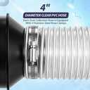 2 Sets Dust Collection Hose 4" x 10' Heavy Puncture Resistant PVC Dust Collection Hose with 8 Carbon Steel Wire Coil for Woodworking, Workshops, Collectors