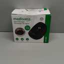 Medisana Hand Massager with Heat and Compression, Cordless Hand Massager for Arthritis and Carpal Tunnel Relief, Knuckle Stretching Massage, Birthday Christmas Gifts for Men Women Dad Mom-Black