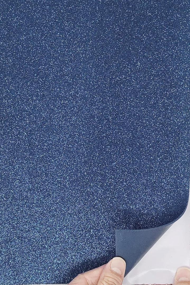 Allgala 12 Pack Glitter EVA Foam Paper 8 x 12inch Sheets-Navy Blue Color Self-Adhesive - Perfect for Kids Art Craft Projects and Classrooms or Cosplay DIY Cutters Card Party Decoration