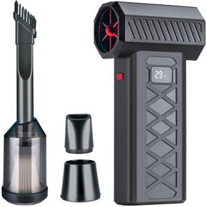 Compressed Air Duster and Car Vacuum Two-in-oneHousehold mini air blower guncompressed air dusterPortable Handheld Car Vacuum CleanerIdeal for cleaning computers keyboards, outdoor cooling