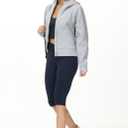THE GYM PEOPLE Women's Full-Zip Up Hoodies Jacket Fleece Workout Crop Tops Sweatshirts with Pockets Thumb Hole (S)