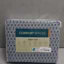 Comfort Spaces 100% Cotton Sheets Twin XL, Breathable, Naturally Cool Cotton Sheets, Soft Cotton Bed Sheets with 14" Elastic Pocket Fits up to 16" Mattress, All Seasons Sheet Set, Diamond Blue 3 Piece