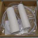 Drum Lamp shades Set of 2, White Line Lamp Shades for Table Lamps Floor Lamp, 13" Top X 13" Bottom X 10" High Large Fabric Lamp Shades, Easy Assembly Replacement Lampshades