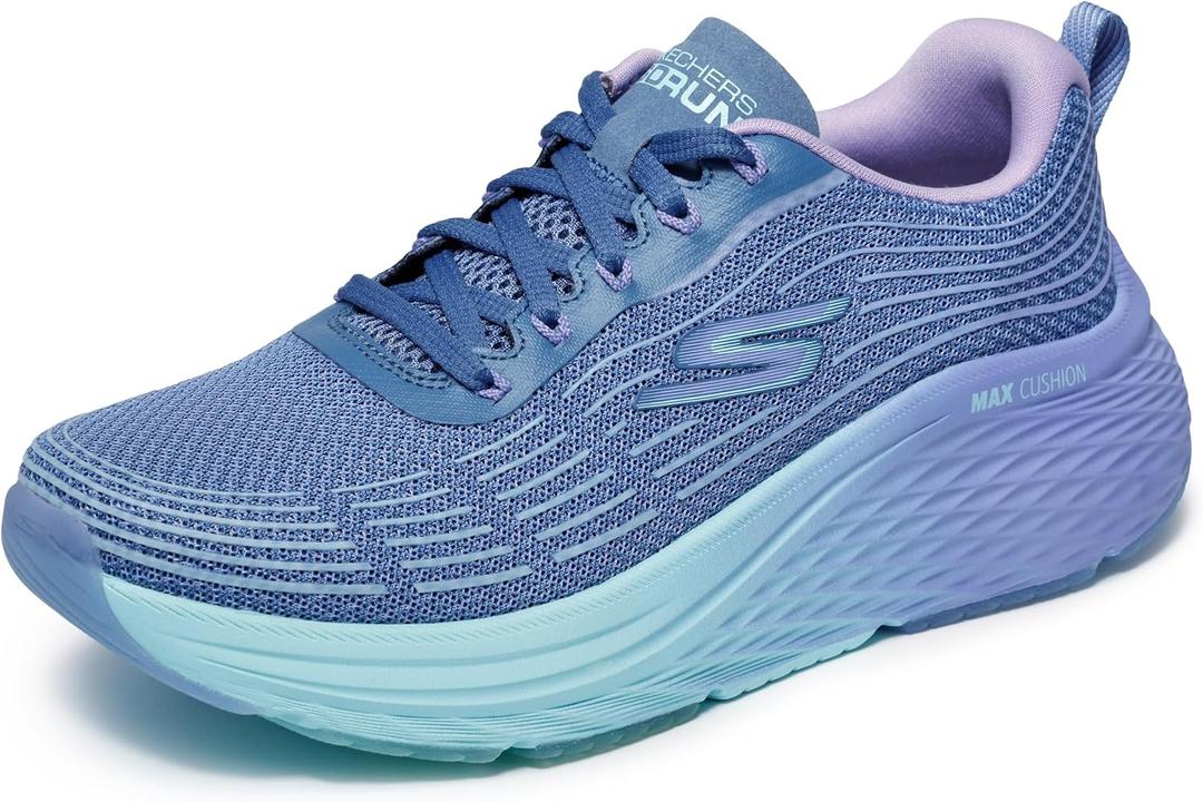 Skechers Women's Max Cushioning Elite 2.0 Speed Play Sneaker (9, Blue/Lavender)