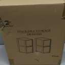 4 Pack Large Stackable Storage Drawers,Clear Acrylic Drawer Organizers with Handles, Easily Assemble for Kitchen Undersink,Bathroom,Cabinet,Makeup,Closet,Pantry,Organization and Storage