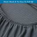 HFCNMY Stool Covers Rectangle,2 Pack Stretch Bar Stool Covers Jacquard Washable Counter Saddle Seat Cover with Elastic Band for Wooden Metal Bench(Dark Grey)