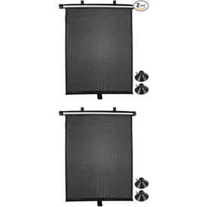 2pcs Car Roller Sunshade Blackout Car Window Shade Window Sun Blocker Cover Sunshade for Boys and Girls