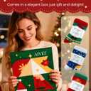 AIVEI 72-Needle Buttery Soft Fuzzy Socks for Women Girls, Gifts Cozy Warm Fluffy Cute Thick Plush Slipper Socks 3 Pairs (Christmas-02)