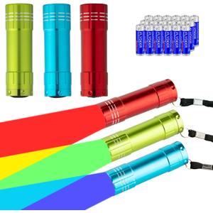 KunHe 6-Pack RGB LED Lights for Kids  Durable Aluminum Shell Battery-Powered (Includes AAA*18) Fun & Colorful Gift for Birthdays Parties and Creative Play KunHe 6-Pack RGB LED Lights for Kids  Durable Aluminum Shell Battery-Powered (Includes AAA*18) Fun & Colorful Gift for Birthdays Parties and Creative Play