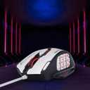 Redragon M908 Impact RGB MMO Gaming Mouse, Optical Wired Ergonomic Mouse with Max 24,000 DPI, High Precision, 18 Programmable Macro Shortcuts, Comfort Grip, Black & White