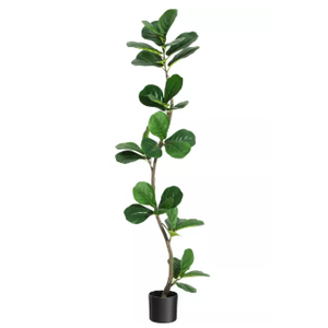 5FT Artificial Fiddle Leaf Fig Tree Faux Plants Indoor Faux Plant Artificial Trees Indoor,Large Floor Plants,Real Touch Rubber Tree for Home Decor