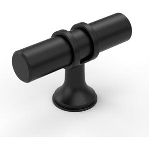 Amerdeco 10 Pack Matte Black Cabinet Knobs 2 Inch T Bar Cabinet Pulls Kitchen Cabinet Handles Cabinets Hardware Drawer Pulls ZH0058