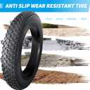 OUXI 20x4.0 Fat Tire Tube, Puncture Resistant Folding MTB Replacement Tire, 20x4.0 Fat Tyre for MTB and Ebikes, All-Terrain Directional Tread Bicycle Tires and Tubes