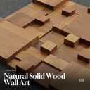 Framed 3D Textured Wood Abstract Wall Art Decor for Living Room, Modern Square Geometric Wooden Artwork for Walls, Minimalist Black Sandstone Wall Decor for Hallway, Kitchen, Bedroom, Office, 20x20