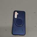 JAME for Samsung Galaxy S25 FE Case, Ring Holder Stand Kickstand, 2 Packs Screen Protector, Dual Layer Shockproof Protective Cover, Magnetic Accessory Friendly Galaxy S25 FE Phone Case, Blue