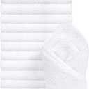 Orighty 12-Pack White Hand Towels - Quick Drying & Absorbent Microfiber Gym Towels 16x28 inches - Lightweight & Thin White Yoga Towels - Multi-Purpose Camping Towels for SPA, Hotel & Bathroom