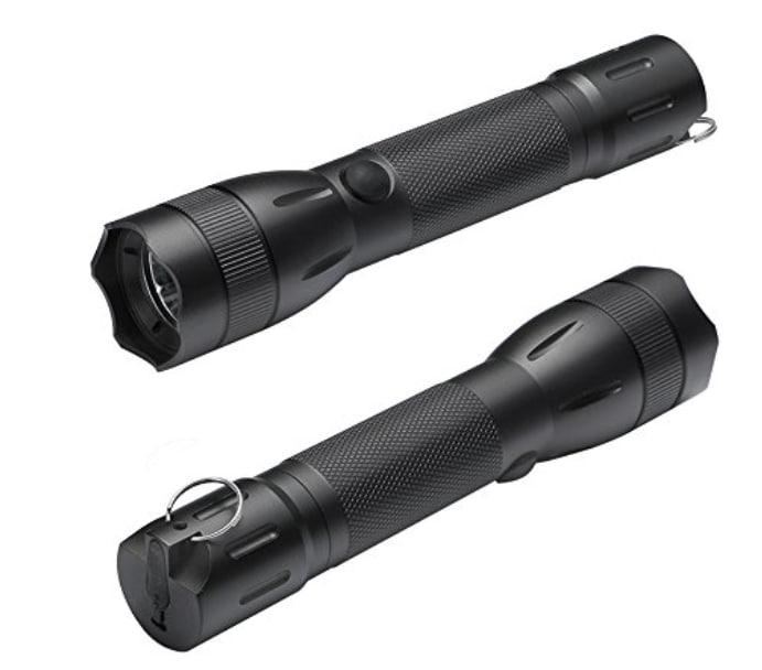 Mayor Wolf LED Flashlight Kit, Tactical Rechargeable Handheld Torch with 400 Lumen 5W LED, Water & Shock Resistant, 3 Light Modes