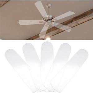 10 Pcs 16-1/2'' Ceiling Fan Blades for 42" Clear Acrylic Ceiling Fan Blades Replacement Universal Substitution for Indoor Outdoor Replacement Use (Pointed Head)